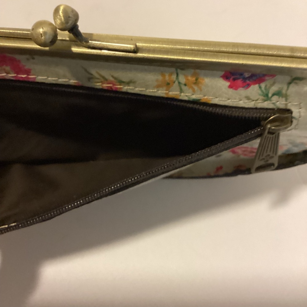 Patricia Nash Clutch Wallet Floal Print Leather KisslockTapestry - Picture 7 of 13